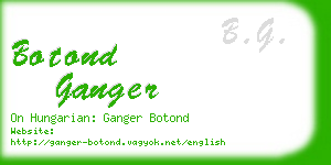 botond ganger business card